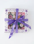 M size floral box purple