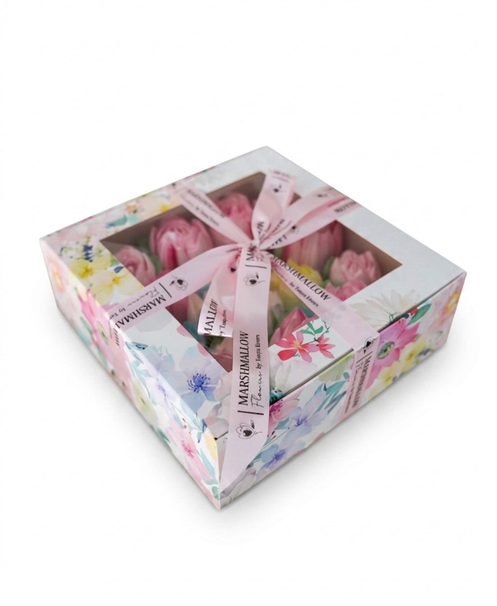 M size floral box pink