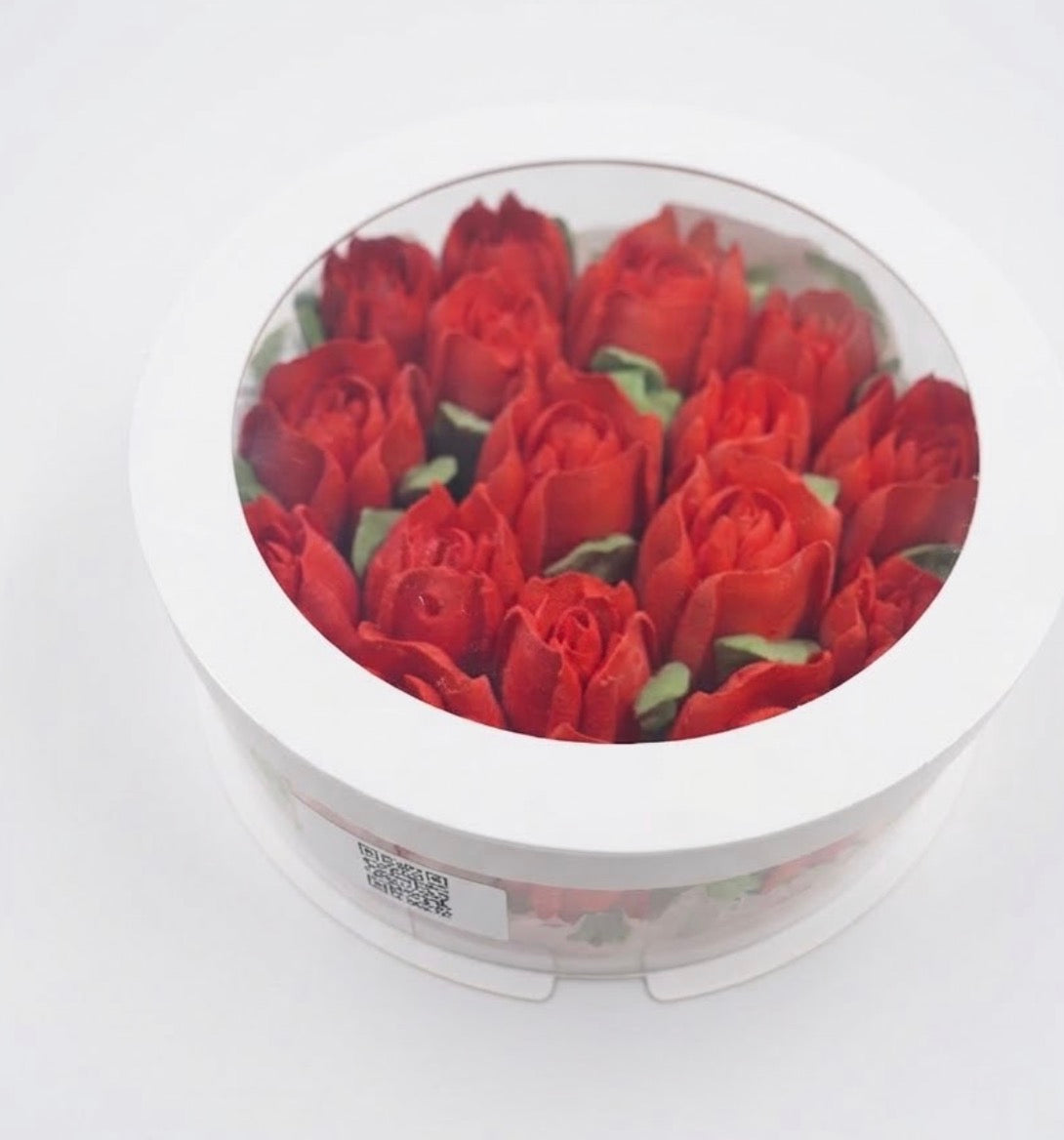 S size premium round box “Velvet petals”