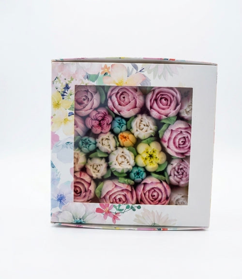 M size floral box pink